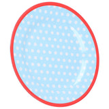 9in Imitation Porcelain Dinner Plate Decorative Reusable Snack Plate Lightweight Tableware for Cakes FruitLight Blue Dot - Close-Up Angle