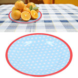 9in Imitation Porcelain Dinner Plate Decorative Reusable Snack Plate Lightweight Tableware for Cakes FruitLight Blue Dot