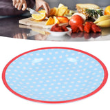 9in Imitation Porcelain Dinner Plate Decorative Reusable Snack Plate Lightweight Tableware for Cakes FruitLight Blue Dot