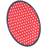9in Imitation Porcelain Dinner Plate Decorative Reusable Snack Plate Lightweight Tableware for Cakes FruitRed Dot - Close-Up Angle