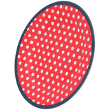 9in Imitation Porcelain Dinner Plate Decorative Reusable Snack Plate Lightweight Tableware for Cakes FruitRed Dot