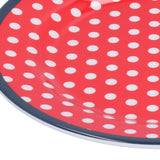 9in Imitation Porcelain Dinner Plate Decorative Reusable Snack Plate Lightweight Tableware for Cakes FruitRed Dot - Extra Image