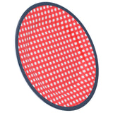 9in Imitation Porcelain Dinner Plate Decorative Reusable Snack Plate Lightweight Tableware for Cakes FruitRed Grid