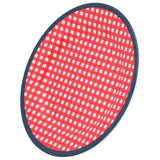 9in Imitation Porcelain Dinner Plate Decorative Reusable Snack Plate Lightweight Tableware for Cakes FruitRed Grid - Low Angle