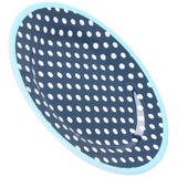 9in Imitation Porcelain Dinner Plate Decorative Reusable Snack Plate Lightweight Tableware for Cakes FruitDark Blue Dot