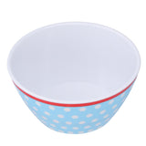 500ml Salad Bowl Thickened Snack Dessert Cake Fruit Bowl for Baking Table DecorationLight Blue Dot - Front View