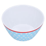 500ml Salad Bowl Thickened Snack Dessert Cake Fruit Bowl for Baking Table DecorationLight Blue Dot - Top-Down View