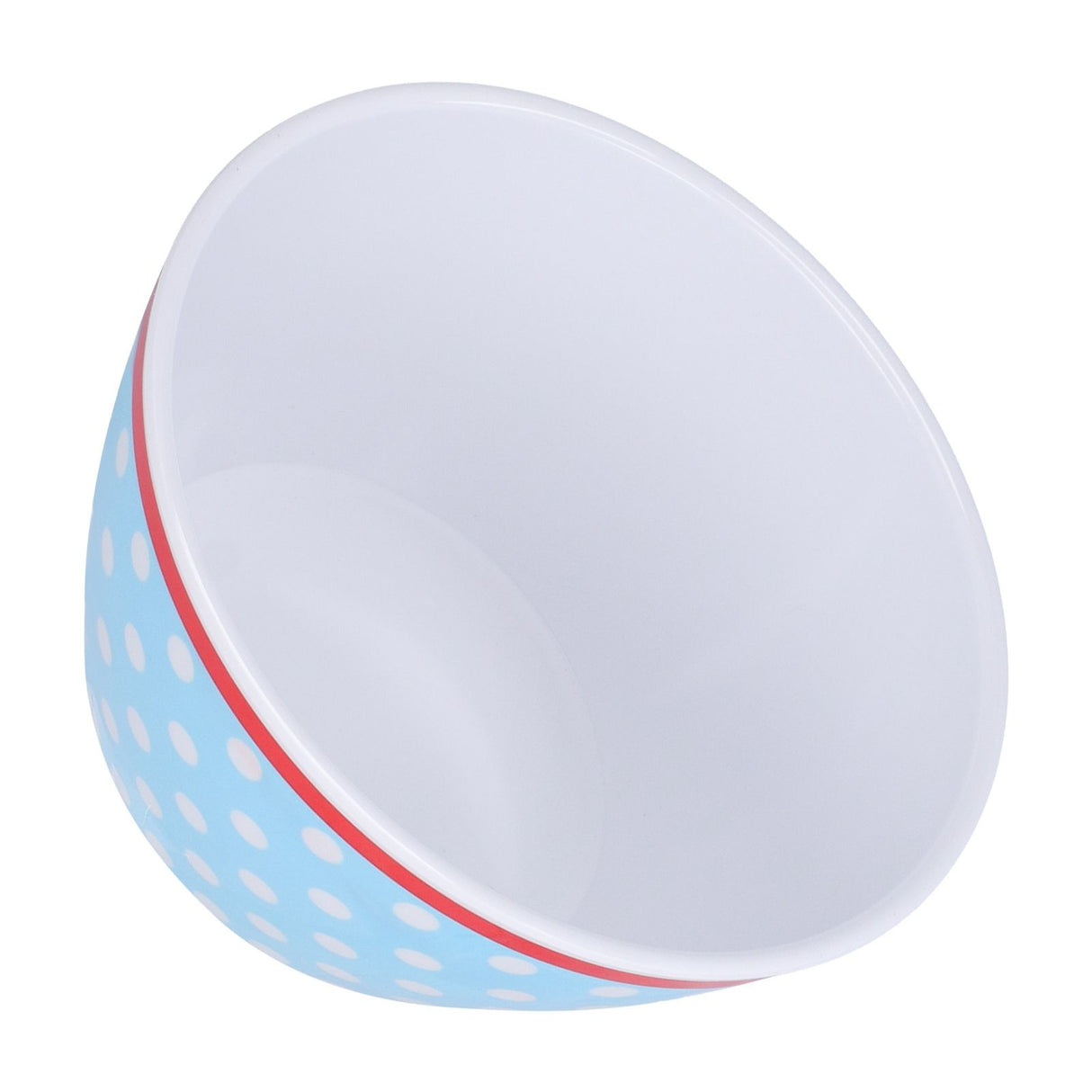 500ml Salad Bowl Thickened Snack Dessert Cake Fruit Bowl for Baking Table DecorationLight Blue Dot