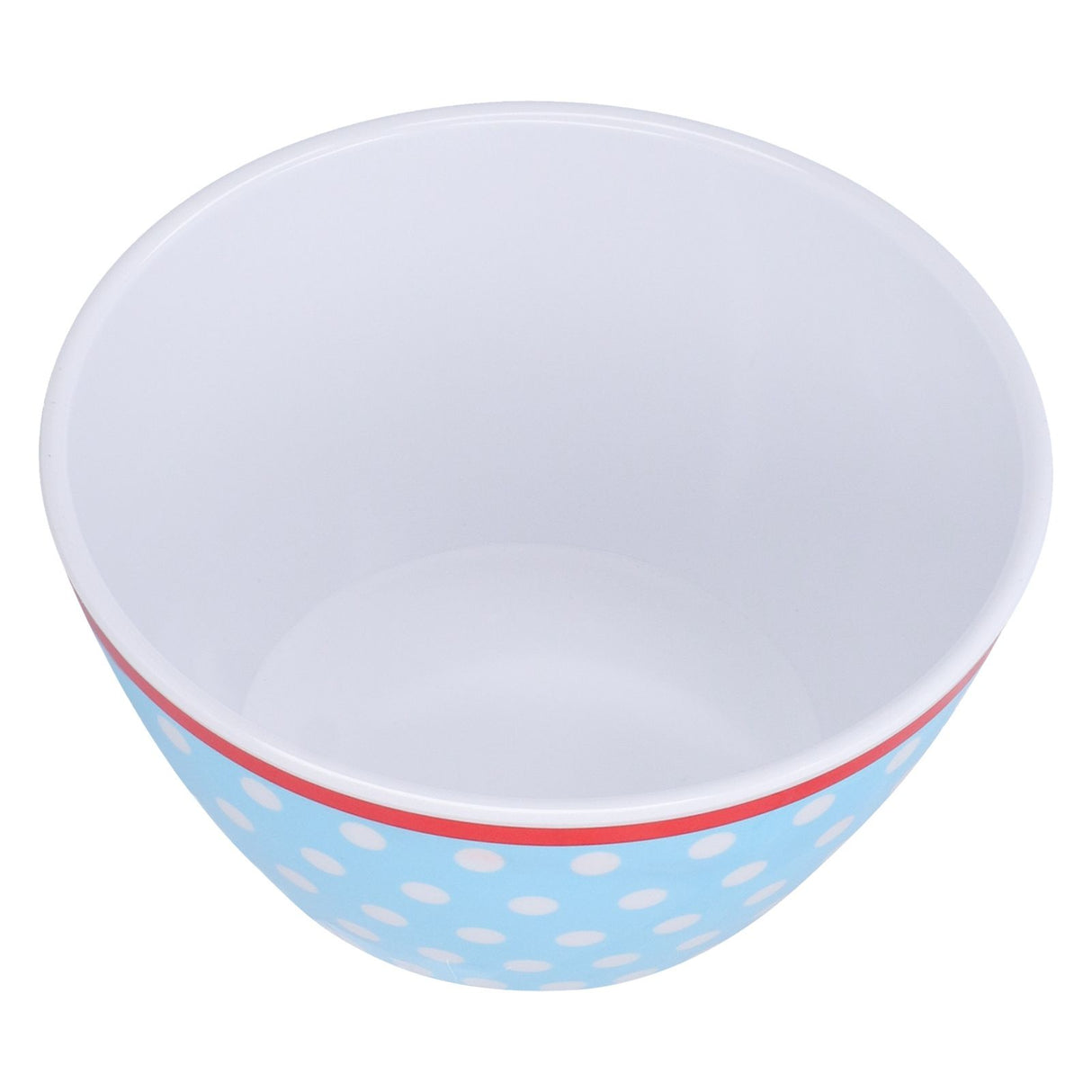 500ml Salad Bowl Thickened Snack Dessert Cake Fruit Bowl for Baking Table DecorationLight Blue Dot