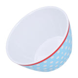 500ml Salad Bowl Thickened Snack Dessert Cake Fruit Bowl for Baking Table DecorationLight Blue Dot