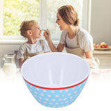 500ml Salad Bowl Thickened Snack Dessert Cake Fruit Bowl for Baking Table DecorationLight Blue Dot - Extra Image