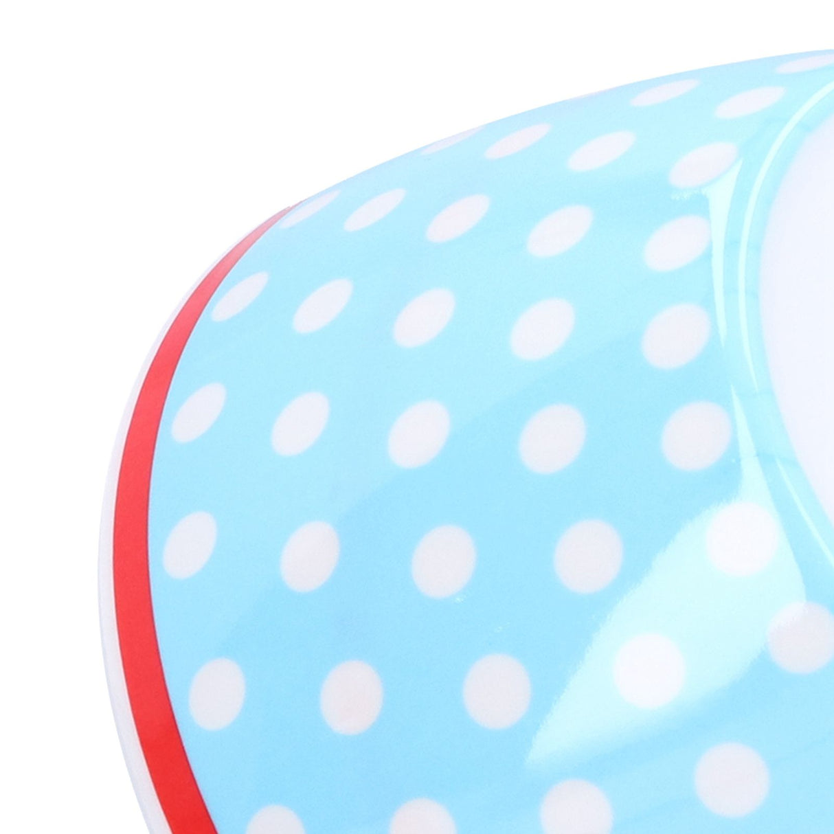 500ml Salad Bowl Thickened Snack Dessert Cake Fruit Bowl for Baking Table DecorationLight Blue Dot