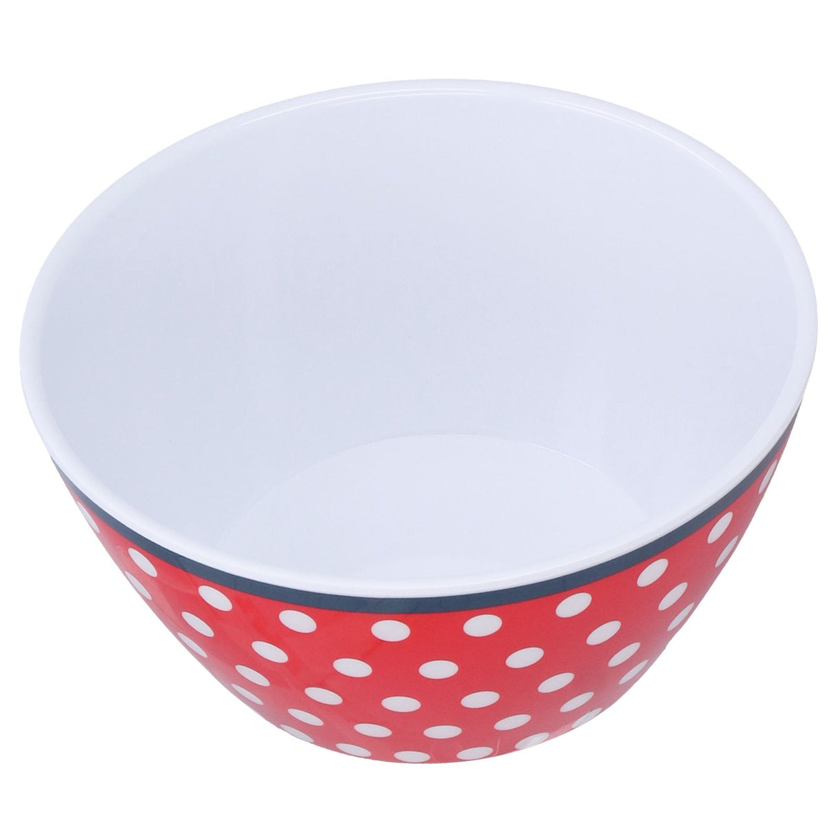 500ml Salad Bowl Thickened Snack Dessert Cake Fruit Bowl for Baking Table DecorationRed Dot