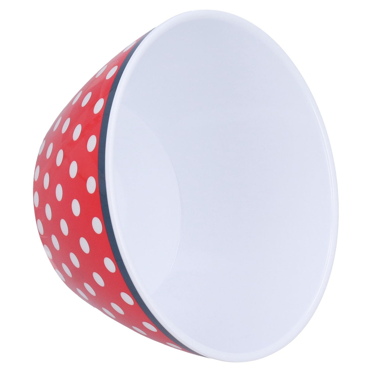 500ml Salad Bowl Thickened Snack Dessert Cake Fruit Bowl for Baking Table DecorationRed Dot