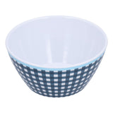 500ml Salad Bowl Thickened Snack Dessert Cake Fruit Bowl for Baking Table DecorationDark Blue Grid