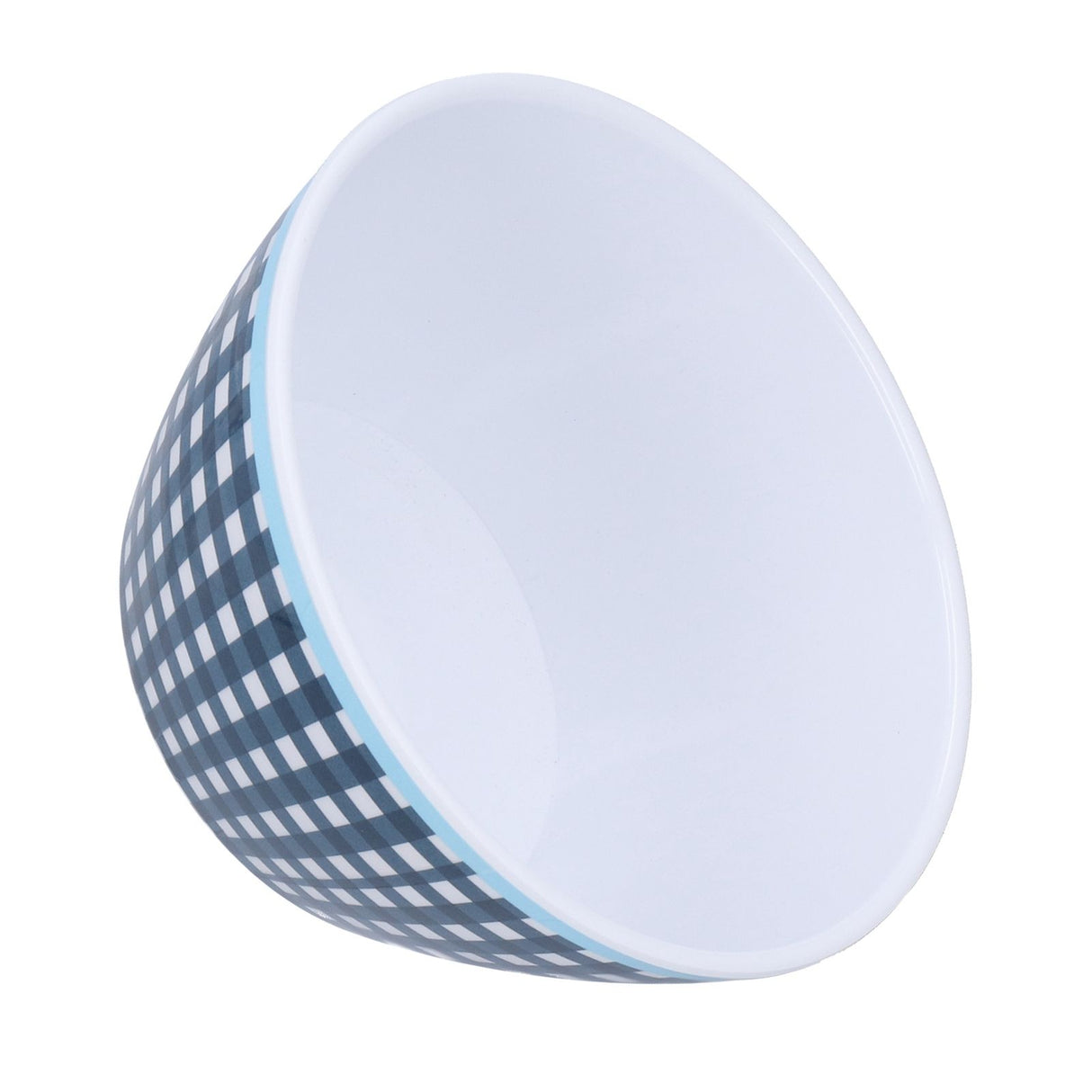 500ml Salad Bowl Thickened Snack Dessert Cake Fruit Bowl for Baking Table DecorationDark Blue Grid