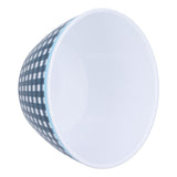 500ml Salad Bowl Thickened Snack Dessert Cake Fruit Bowl for Baking Table DecorationDark Blue Grid