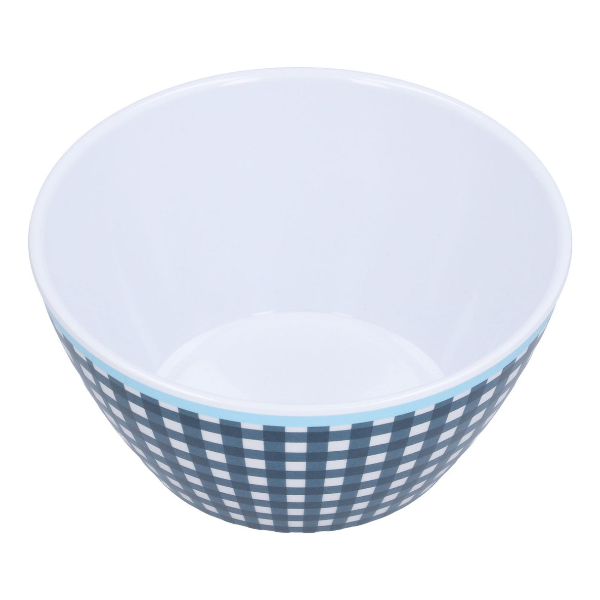 500ml Salad Bowl Thickened Snack Dessert Cake Fruit Bowl for Baking Table DecorationDark Blue Grid