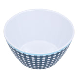 500ml Salad Bowl Thickened Snack Dessert Cake Fruit Bowl for Baking Table DecorationDark Blue Grid - 45-Degree Angle