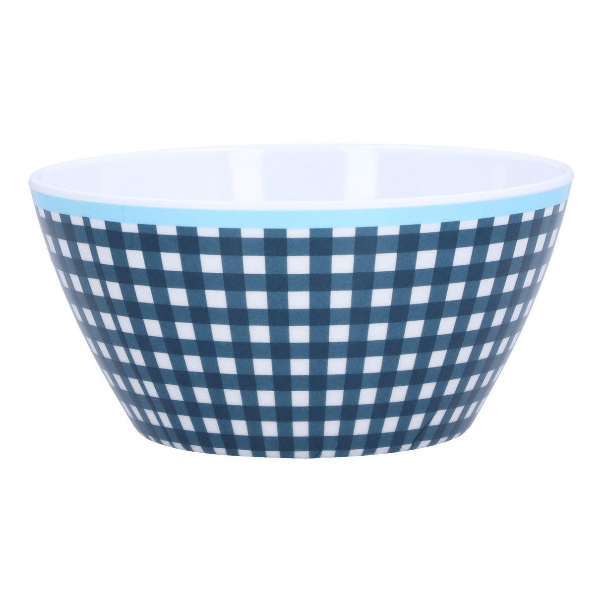 500ml Salad Bowl Thickened Snack Dessert Cake Fruit Bowl for Baking Table DecorationDark Blue Grid