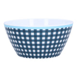 500ml Salad Bowl Thickened Snack Dessert Cake Fruit Bowl for Baking Table DecorationDark Blue Grid