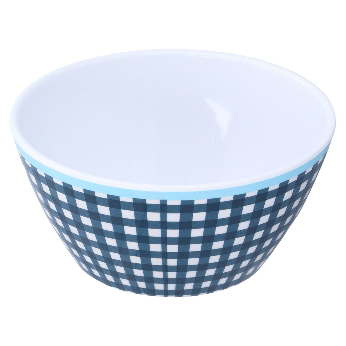 500ml Salad Bowl Thickened Snack Dessert Cake Fruit Bowl for Baking Table DecorationDark Blue Grid
