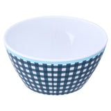 500ml Salad Bowl Thickened Snack Dessert Cake Fruit Bowl for Baking Table DecorationDark Blue Grid - Close-Up Angle