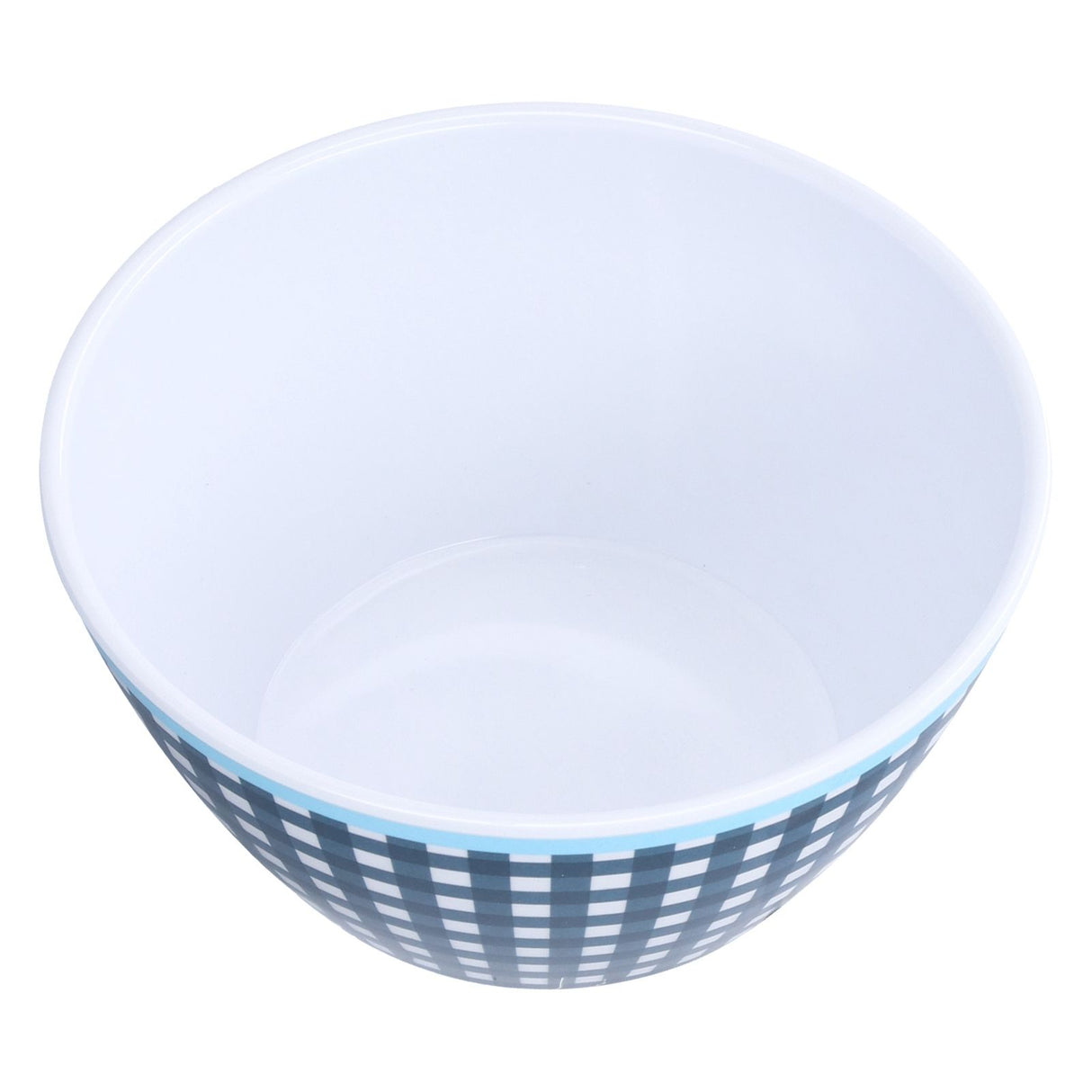 500ml Salad Bowl Thickened Snack Dessert Cake Fruit Bowl for Baking Table DecorationDark Blue Grid