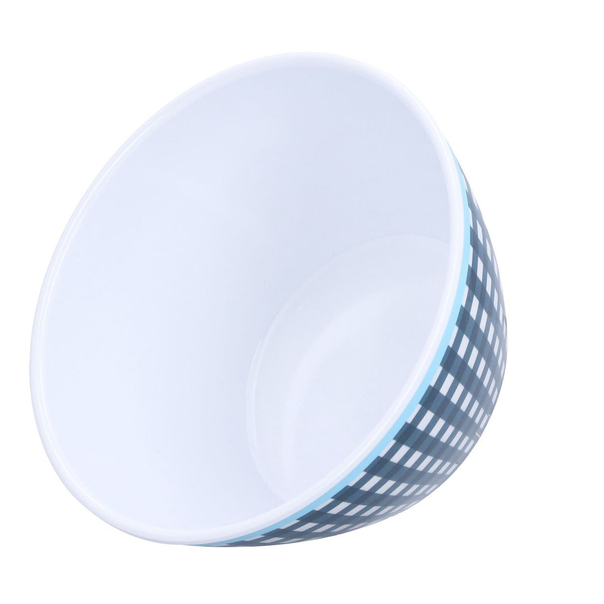 500ml Salad Bowl Thickened Snack Dessert Cake Fruit Bowl for Baking Table DecorationDark Blue Grid