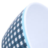 500ml Salad Bowl Thickened Snack Dessert Cake Fruit Bowl for Baking Table DecorationDark Blue Grid