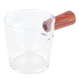 Double Mouth Glass Mug with Wooden Handle Heat‑Resistant Cup Kitchen Gadgets for Home