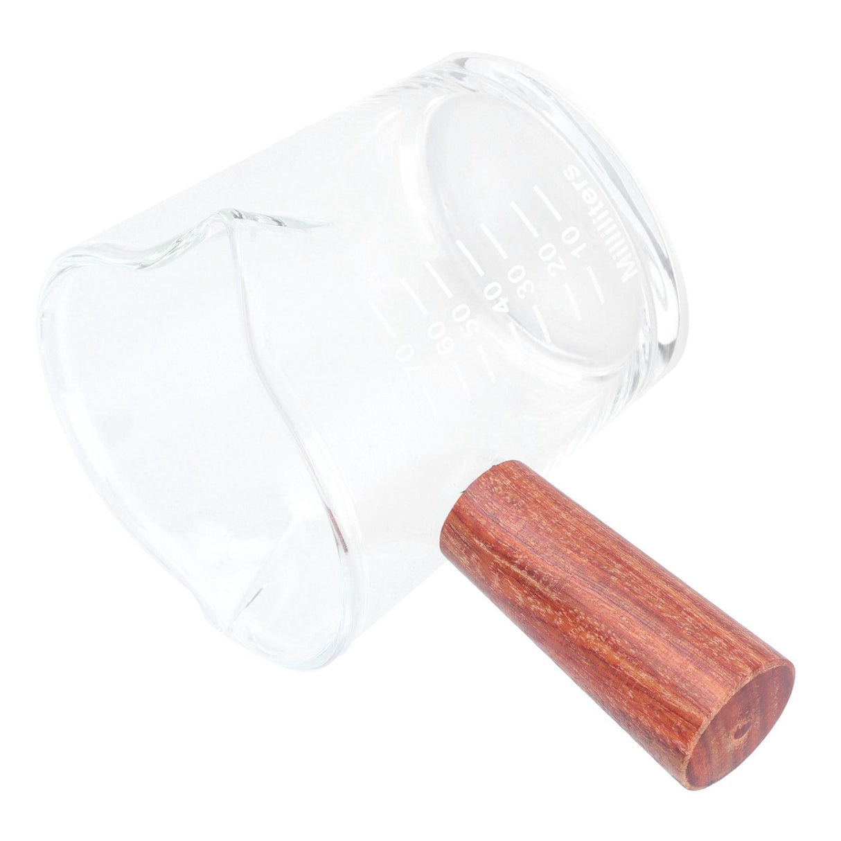 Double Mouth Glass Mug with Wooden Handle Heat‑Resistant Cup Kitchen Gadgets for Home