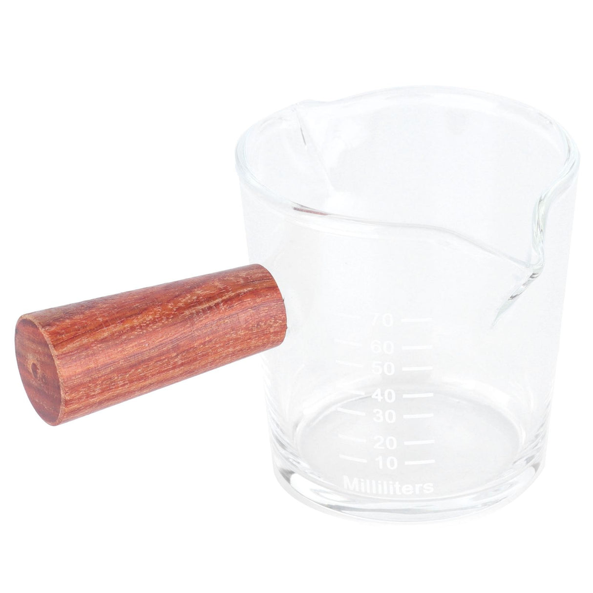 Double Mouth Glass Mug with Wooden Handle Heat‑Resistant Cup Kitchen Gadgets for Home