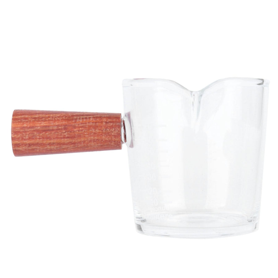 Double Mouth Glass Mug with Wooden Handle Heat‑Resistant Cup Kitchen Gadgets for Home