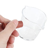 Double Mouth Glass Mug with Wooden Handle Heat‑Resistant Cup Kitchen Gadgets for Home - Extra Image