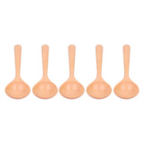 5pcs Wood Spoons Long Handle Wooden Ladle for Mixing Stirring Cooking Utensil ToolLog Color - Front View