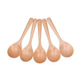 5pcs Wood Spoons Long Handle Wooden Ladle for Mixing Stirring Cooking Utensil ToolLog Color