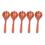 5pcs Wood Spoons Long Handle Wooden Ladle for Mixing Stirring Cooking Utensil ToolDark Color