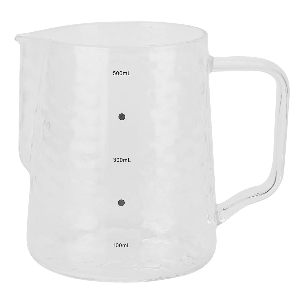 500ml Coffee Milk Cup Thicken Glass Measuring Frothing Cup for Household Coffee Shop