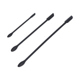 3pcs Spatula Food Grade Silicone Double Head Fruit Jam Cream Makeup Spatula for KitchenBlack