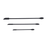 3pcs Spatula Food Grade Silicone Double Head Fruit Jam Cream Makeup Spatula for KitchenBlack