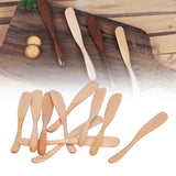10pcs Wooden Dinner Knife Cheese Spreader Cake Knife Reusable Dinnerware Kitchen Gadgets for Home Kitchen Picnic RestaurantLight Color