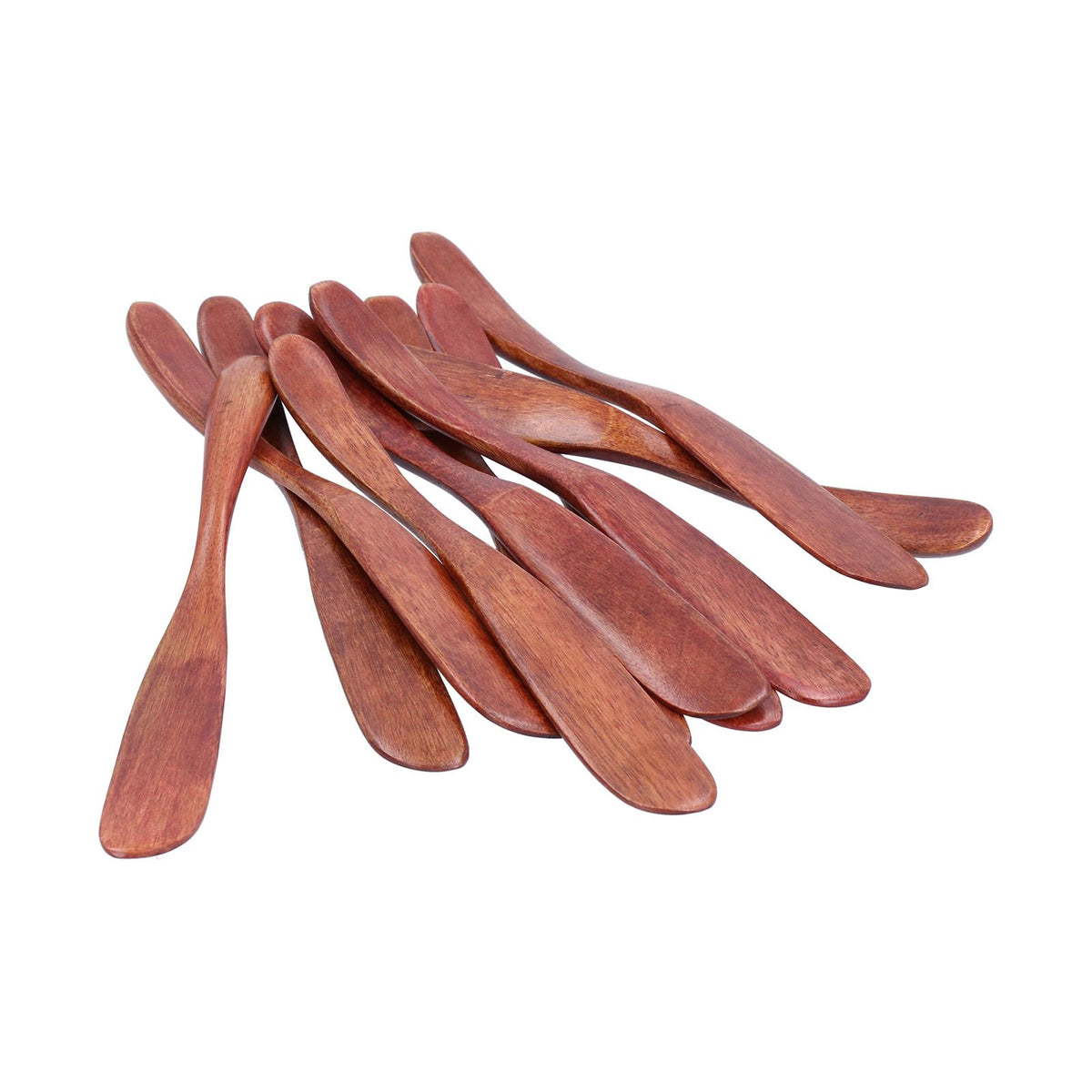 10pcs Wooden Dinner Knife Cheese Spreader Cake Knife Reusable Dinnerware Kitchen Gadgets for Home Kitchen Picnic RestaurantDark Color