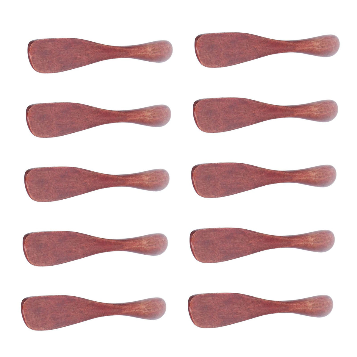 10pcs Wooden Dinner Knife Cheese Spreader Cake Knife Reusable Dinnerware Kitchen Gadgets for Home Kitchen Picnic RestaurantDark Color