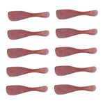 10pcs Wooden Dinner Knife Cheese Spreader Cake Knife Reusable Dinnerware Kitchen Gadgets for Home Kitchen Picnic RestaurantDark Color