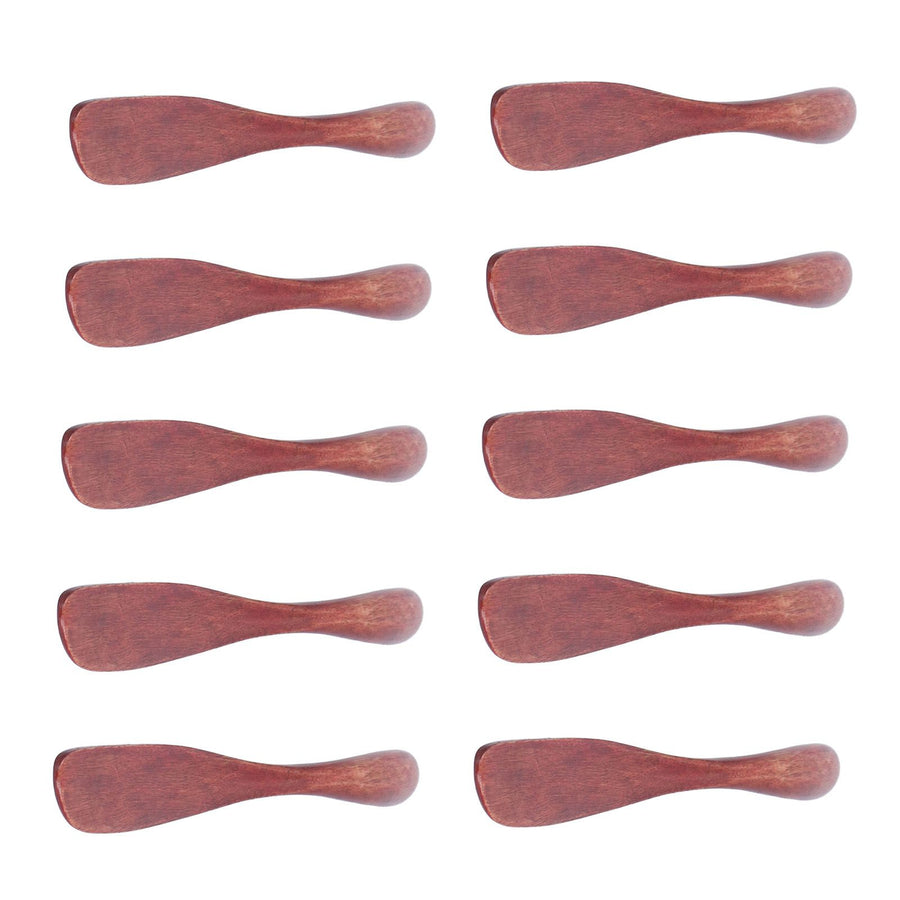 10pcs Wooden Dinner Knife Cheese Spreader Cake Knife Reusable Dinnerware Kitchen Gadgets for Home Kitchen Picnic RestaurantDark Color