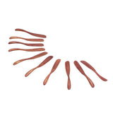10pcs Wooden Dinner Knife Cheese Spreader Cake Knife Reusable Dinnerware Kitchen Gadgets for Home Kitchen Picnic RestaurantDark Color