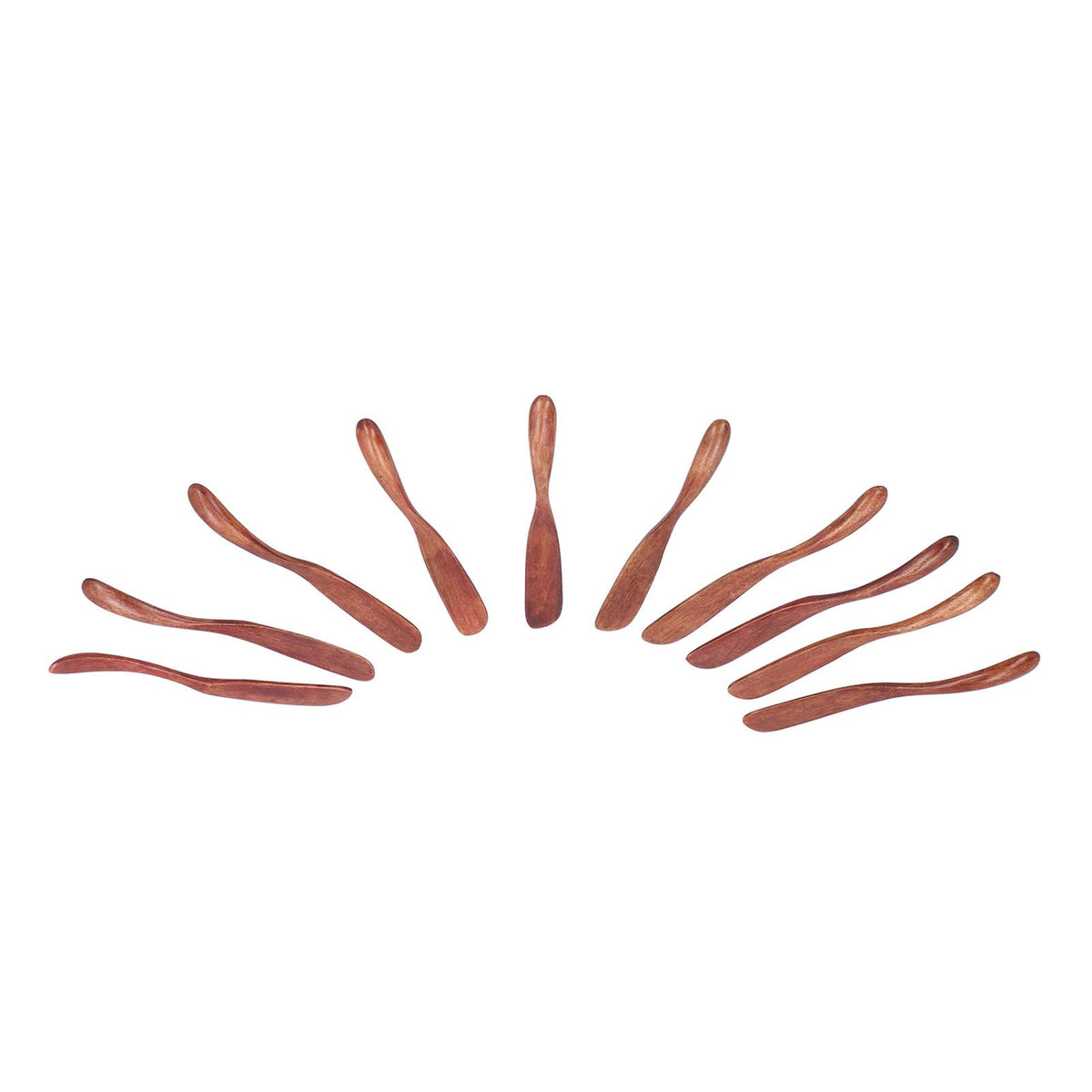 10pcs Wooden Dinner Knife Cheese Spreader Cake Knife Reusable Dinnerware Kitchen Gadgets for Home Kitchen Picnic RestaurantDark Color