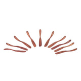 10pcs Wooden Dinner Knife Cheese Spreader Cake Knife Reusable Dinnerware Kitchen Gadgets for Home Kitchen Picnic RestaurantDark Color