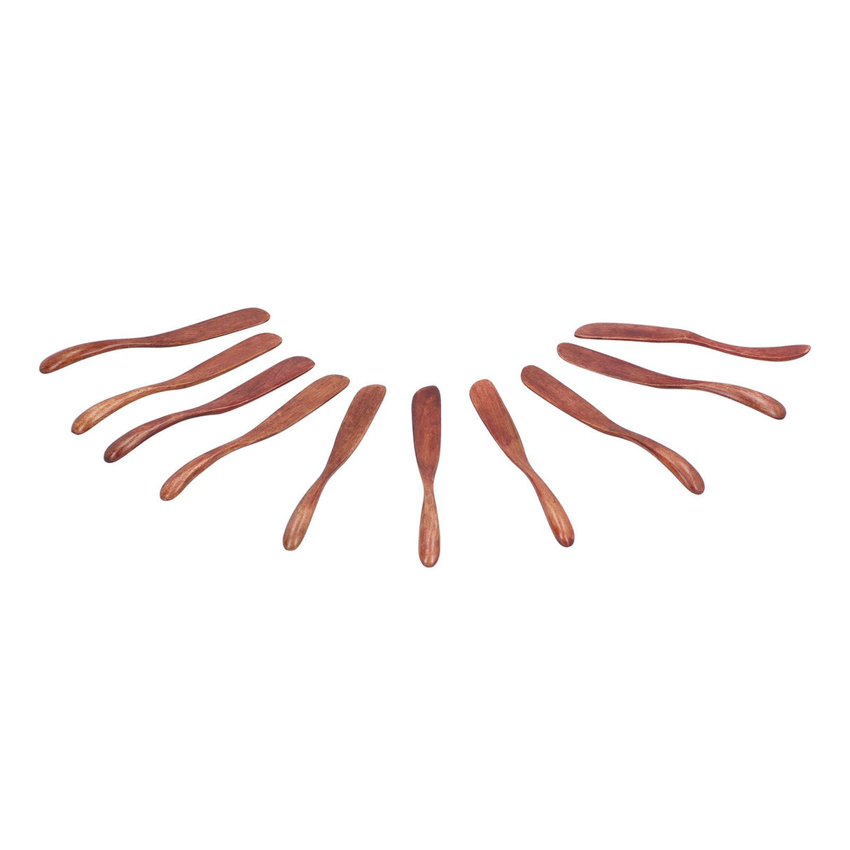 10pcs Wooden Dinner Knife Cheese Spreader Cake Knife Reusable Dinnerware Kitchen Gadgets for Home Kitchen Picnic RestaurantDark Color